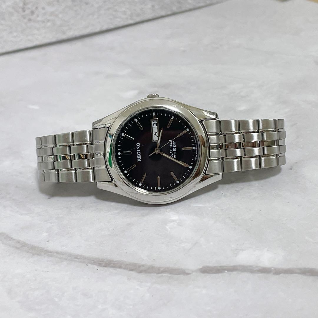 REGUNO Citizen Solar Watch, Navy Dial, Day-Date