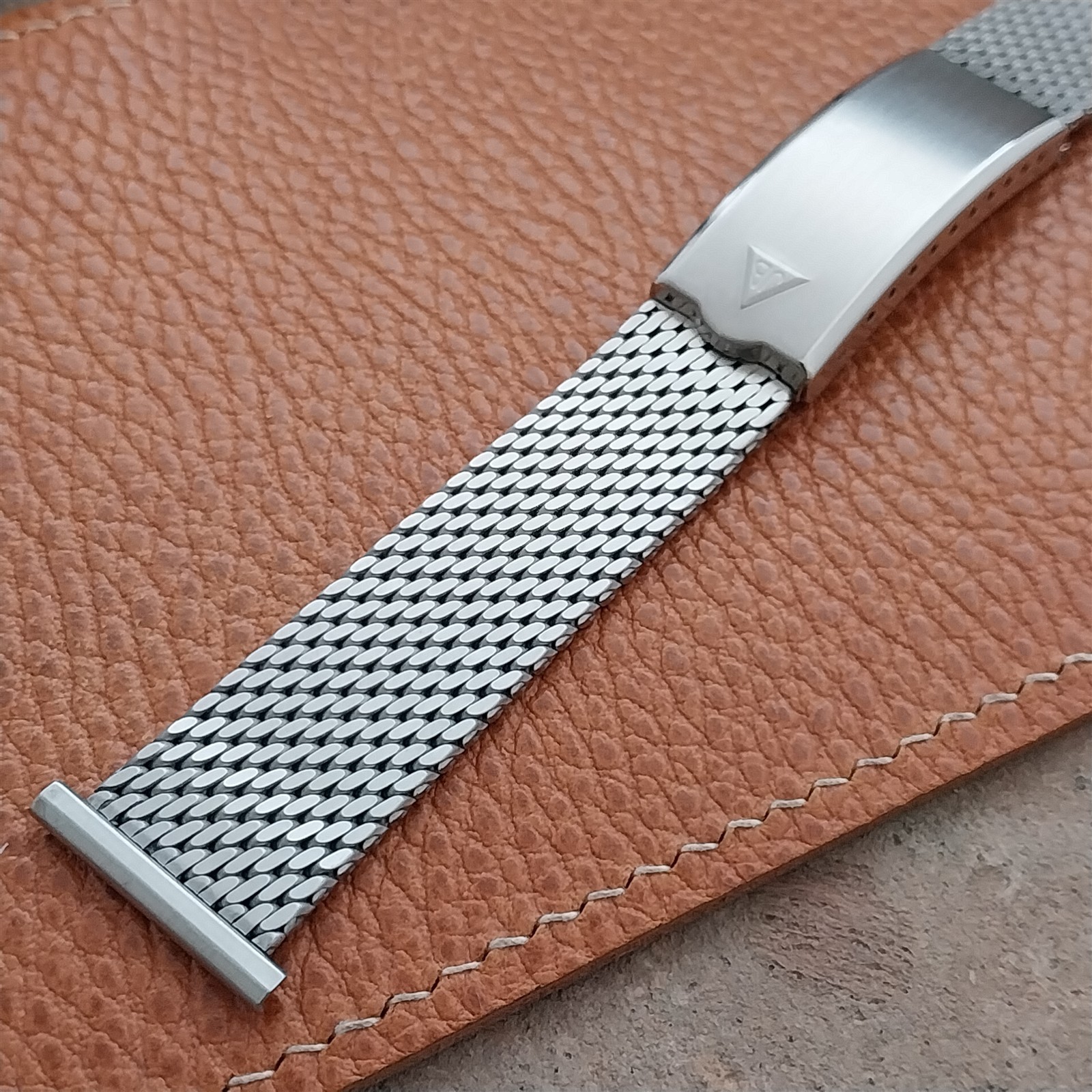 22mm Stainless Steel Thick Mesh Long JB Champion Unused 1960s Vintage Watch Band
