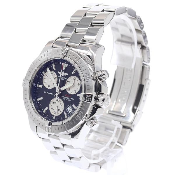 Breitling Colt A73380 41mm SS Black / Silver Dial Quartz Watch #C7348