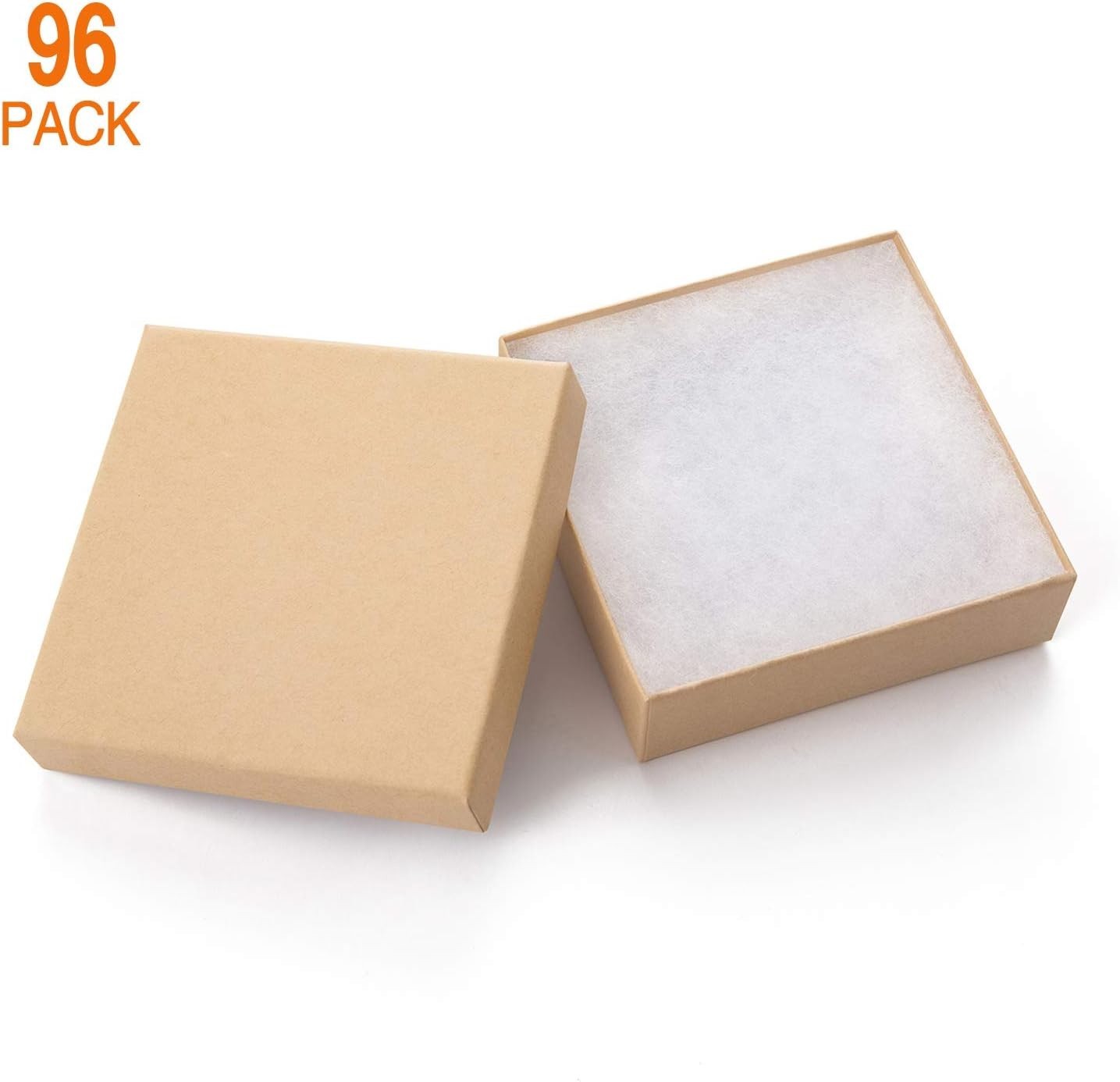 96 Rustic Jewelry Gift Boxes – 3.5×3.5×1 Inch, Perfect for Crafting & Gifting