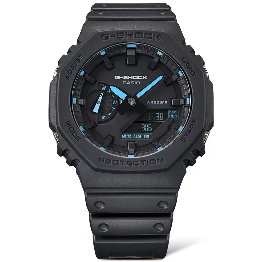 G-Shock GA2100-1A2 Neon Accent Watch Blue, Blue,Japan