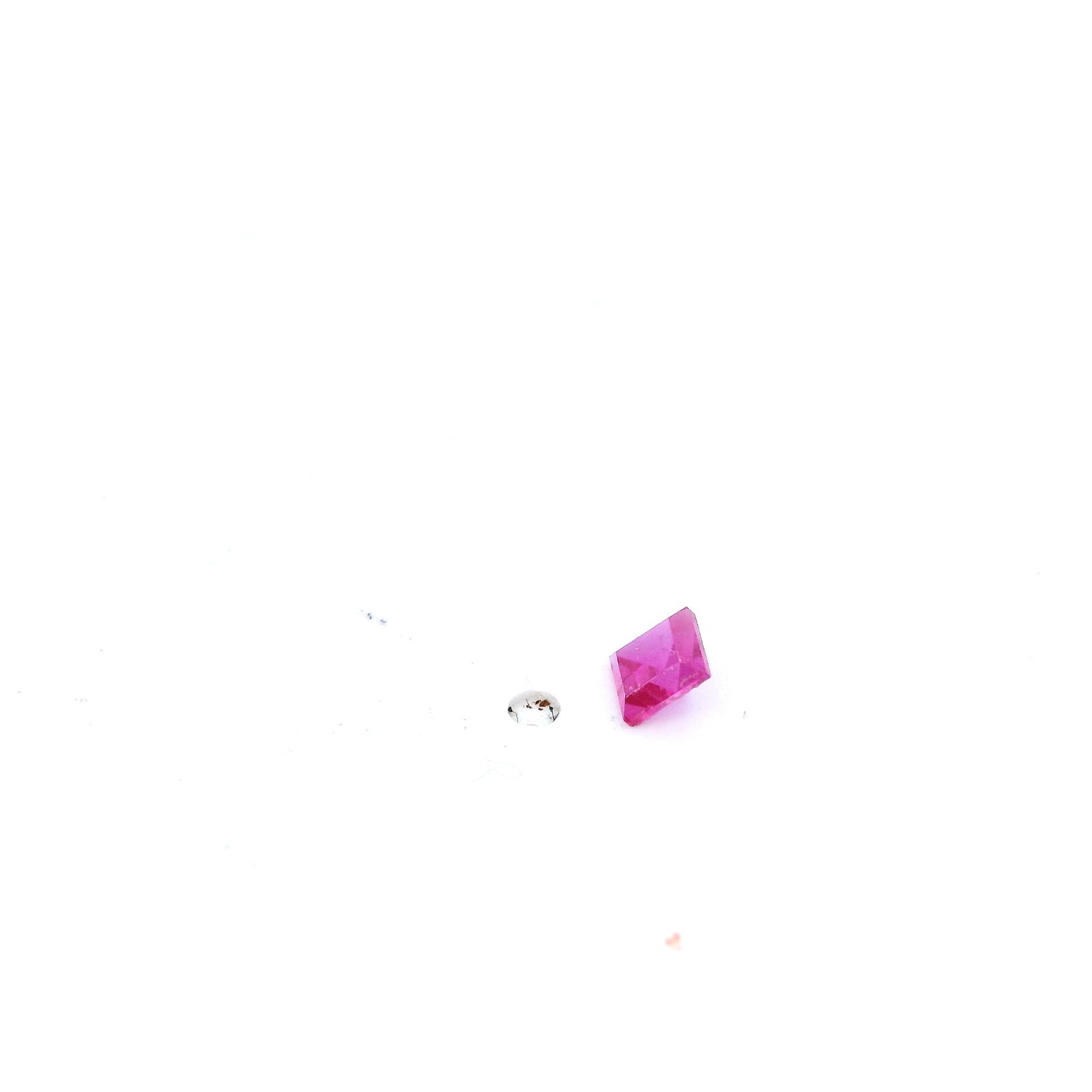 .16ct Loose Princess Cut Lab Created Ruby Gemstone 3 x 3mm