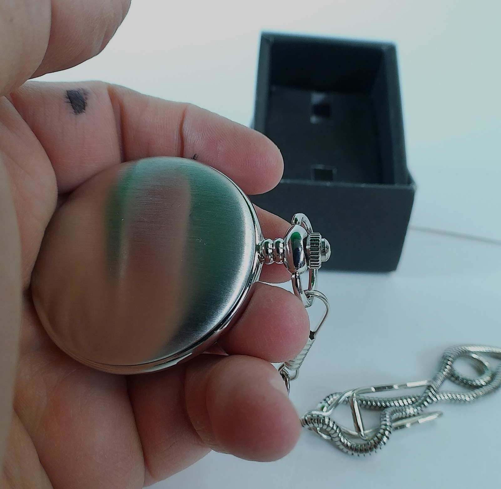 Tropicana pocket watch with chain, box