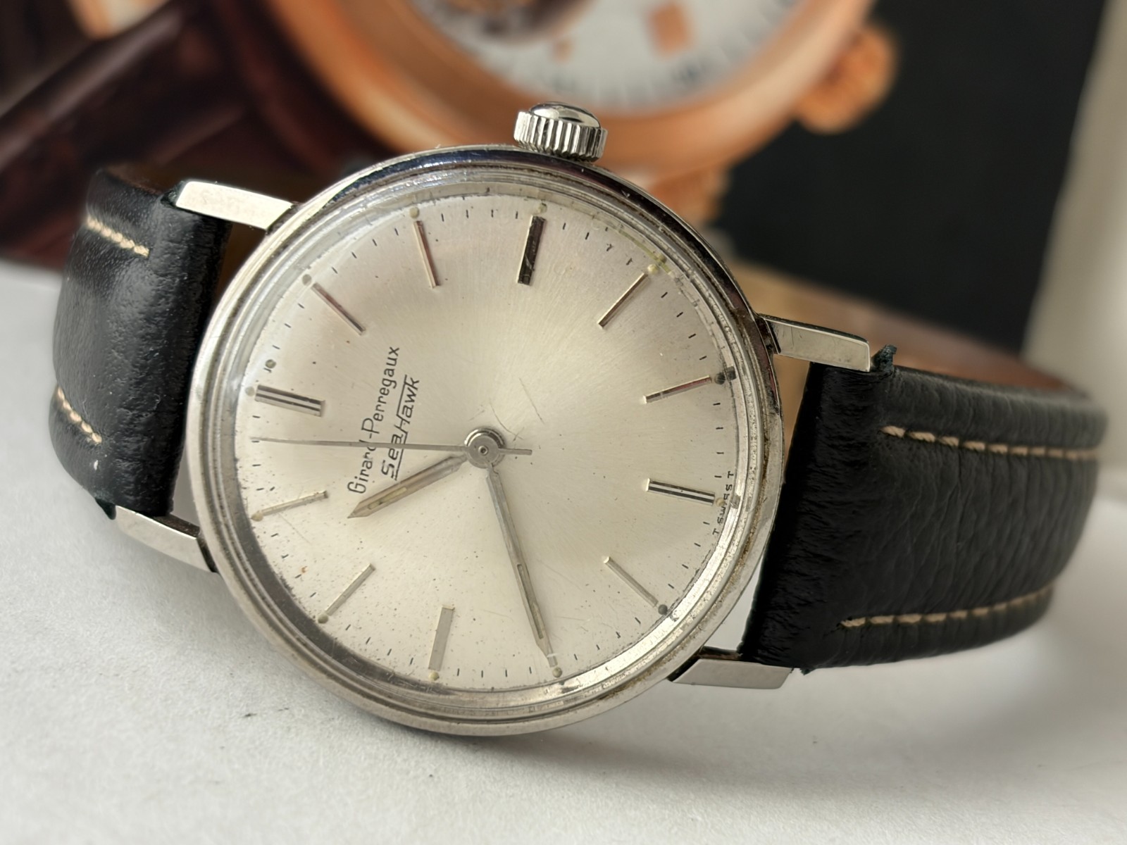 Vintage 1960’s Girard-Perregaux Seahawk 17j Manual Wind Men’s Watch