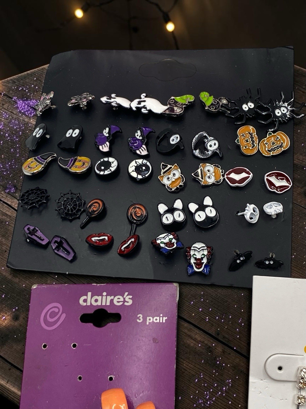 Lot Halloween Earrings Jewelry Lot Claire’s Ghost Pumpkin Spider Bat 40+ Pairs