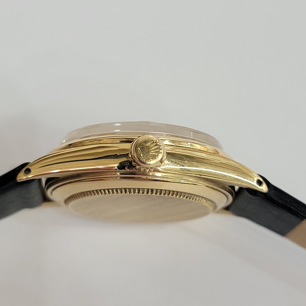Rolex Ref 6624 Oyster Date 18k Solid Gold Midsize 30mm 1960s Automatic RA456C
