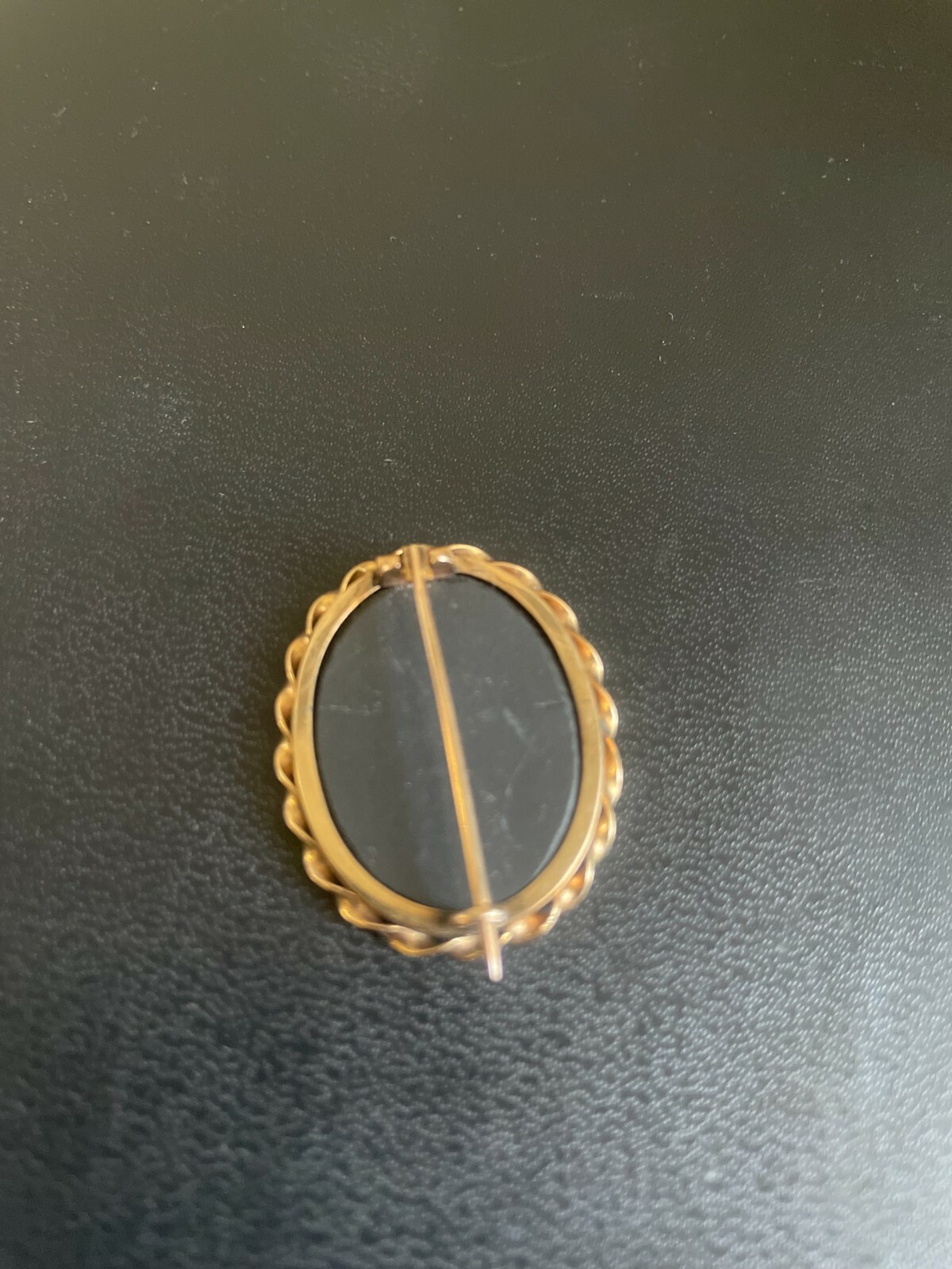 Victorian Italian 14k Gold Floral Pietra Dura Pin / Brooch