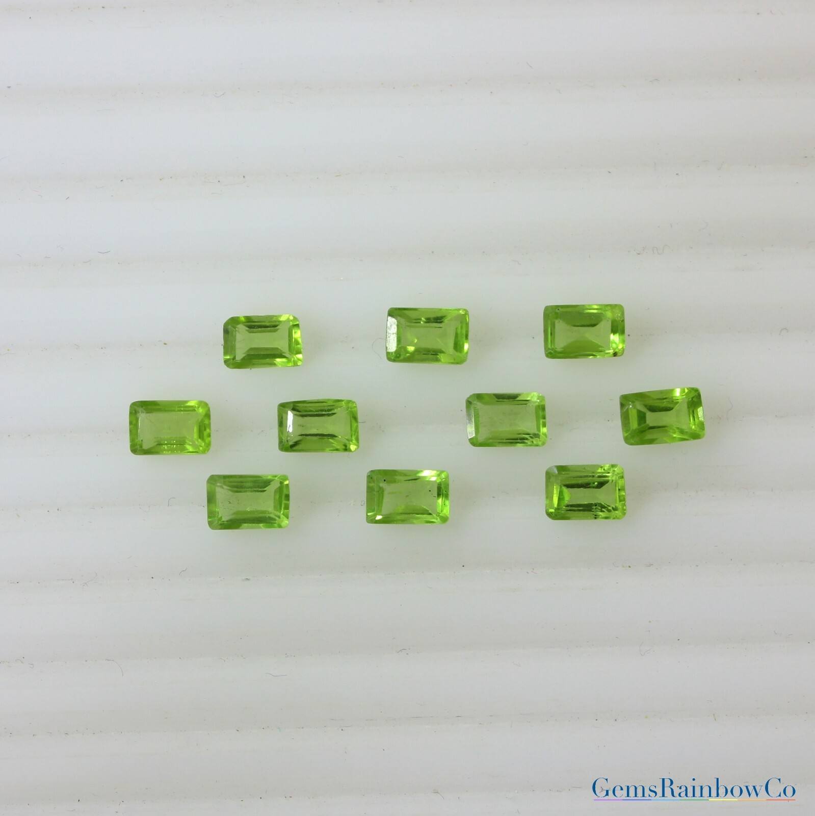 Natural Peridot Octagon 5x3mm, 6x4mm and 7x5mm Faceted Loose gemstones A Quality