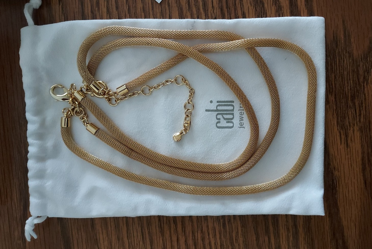 CaBi Triple Strand Adjustable Necklace Interchangable Bracelet “TROIS” Gold Tone