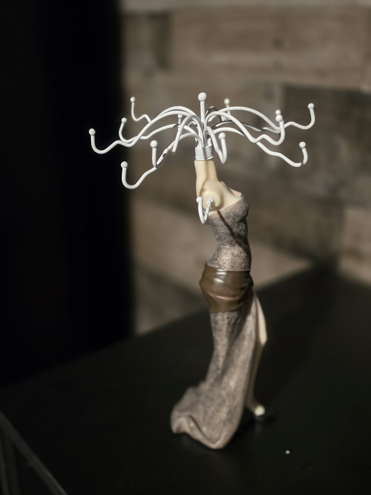 Elegant Mannequin Jewlery Holder (Brown Dress)
