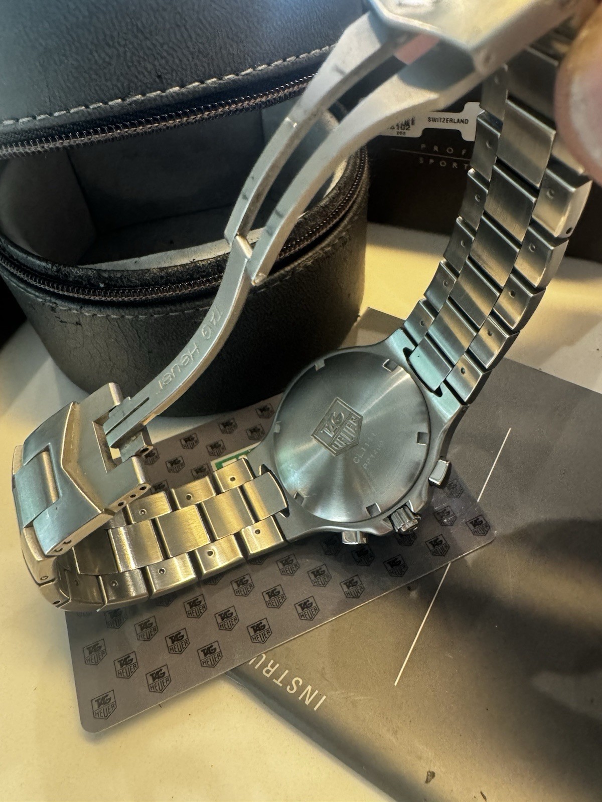 TAG Heuer Kirium Quartz Chronograph 200m Silver Dial with box