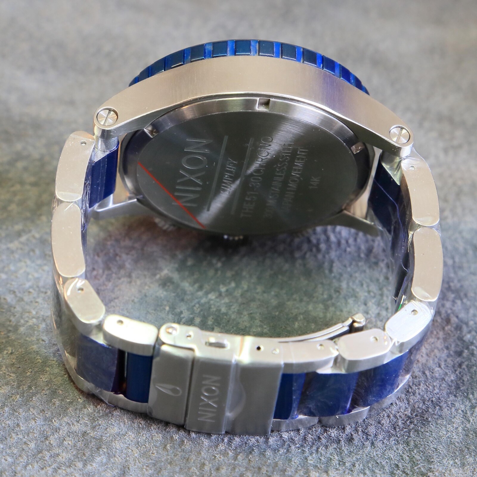 US NEW Authentic NIXON Watch Mens 51-30 CHRONO Blue Sliver A083 NICE GIFT!