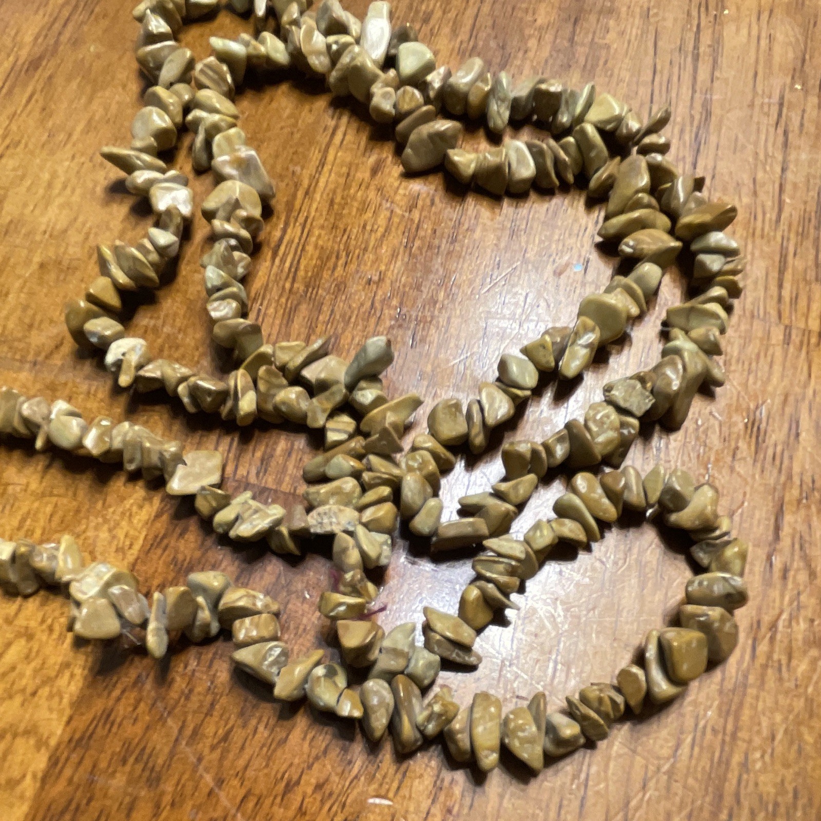 Lot of 2 Multicolor Chip Bead Strand Necklaces Stone & Glass Beads Semi Precious