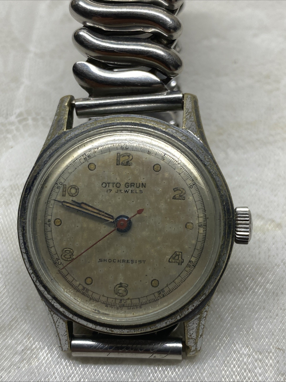 Otto Grun Vintage 1940s Manual Wind Mechanical Watch Works