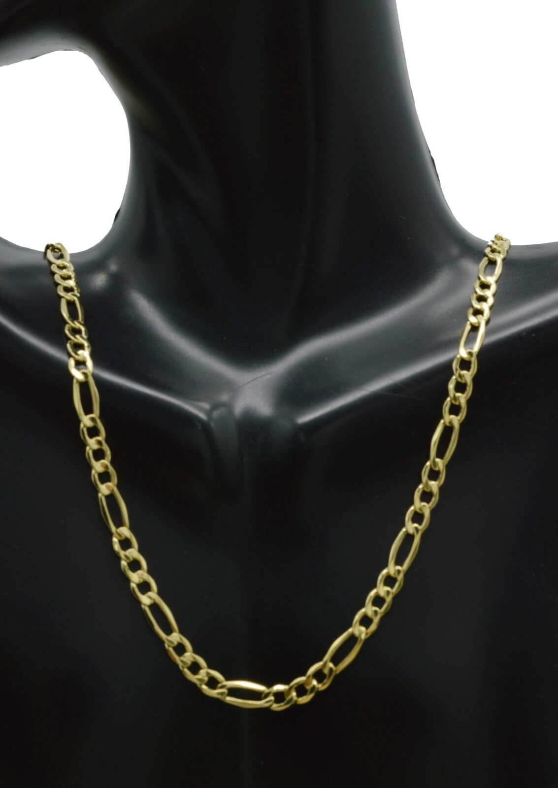 NEW 14k Real Yellow Gold 4.6mm figaro Link Chain 18″ 20” 22” 24″
