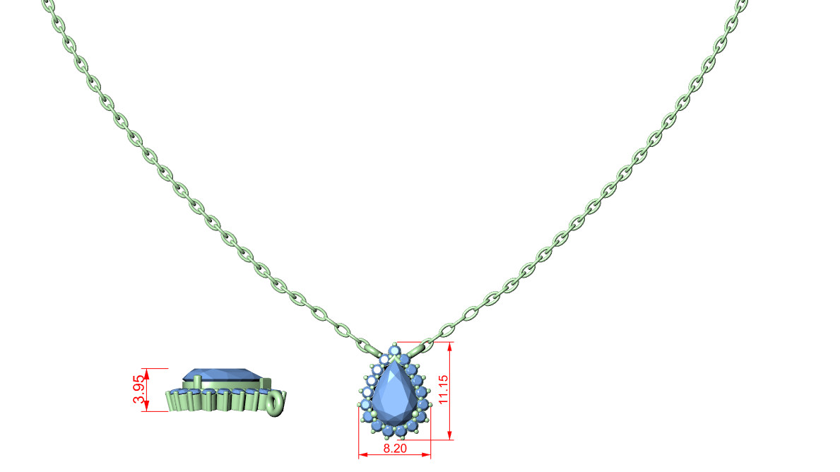 Certified VVS1 Lab Grown Diamond Women Elegance Precision Pendant 14K Gold Over