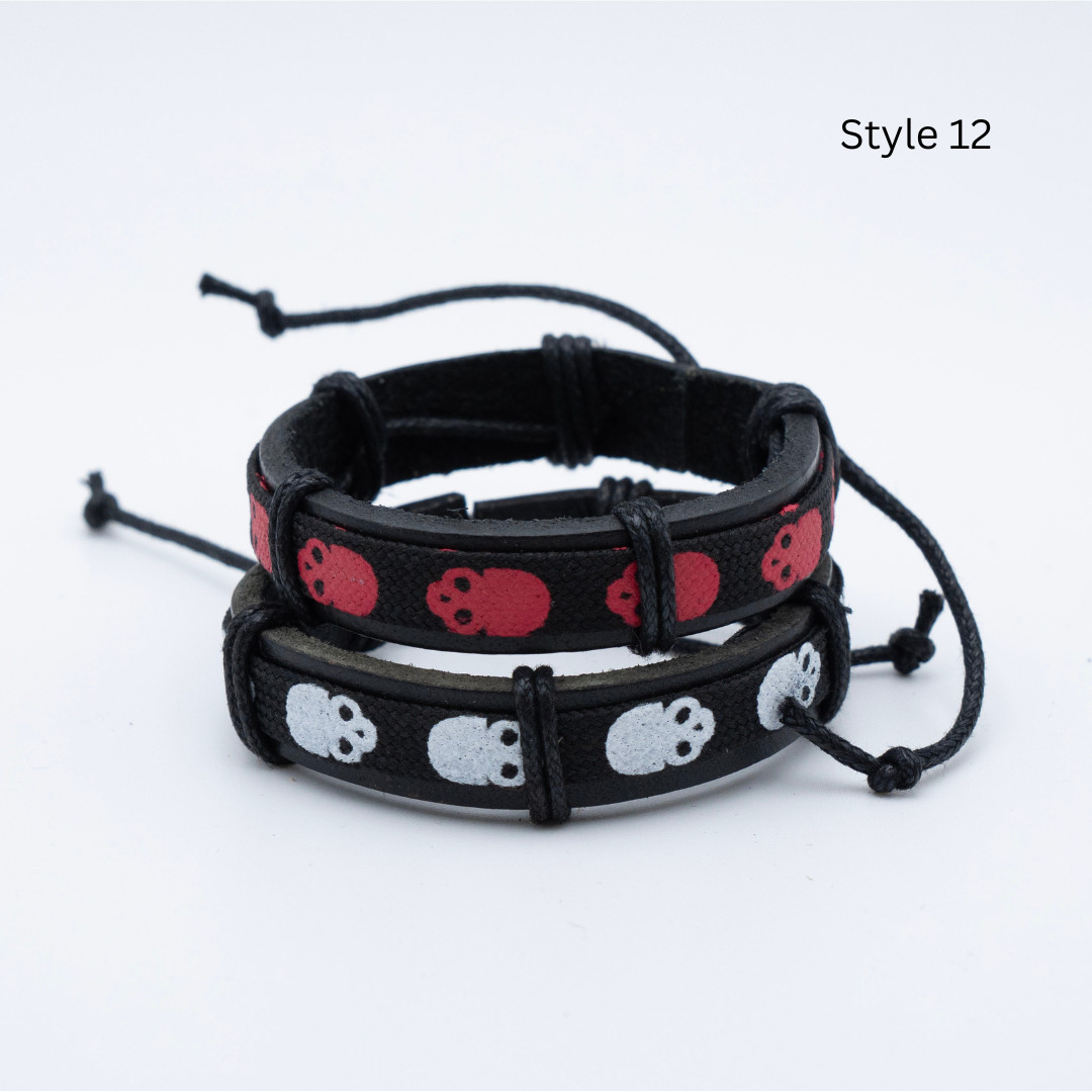 Handmade Woven Leather Bracelet Men Women Braided Studded Wrap Charm Bulk USA