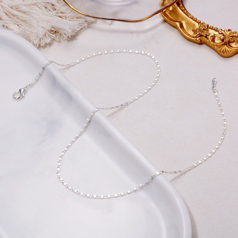 1pc 925 Silver 1MM Box Chain Necklace For Pendant Women Men Jewelry Wholesale