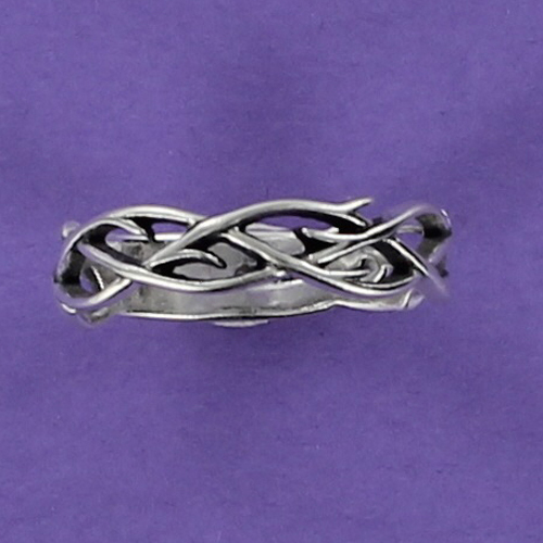 Crown of Thorns Ring Sterling Silver Jesus Crucifixion Easter Resurrection Faith