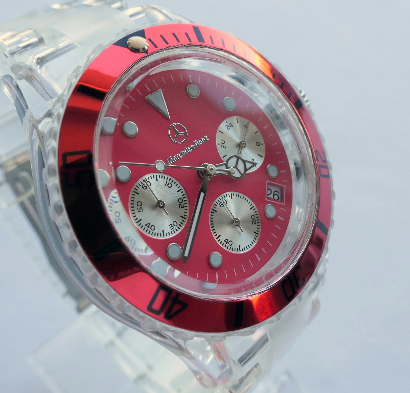 Mercedes Benz Motorsport AMG Racing Driver Sport Car Accessory Chronograph Watch