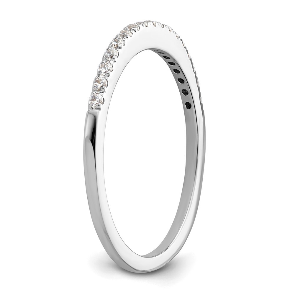 14k White Gold 1/6 carat Lab Grown Diamond Complete Wedding Band Ring Size 6