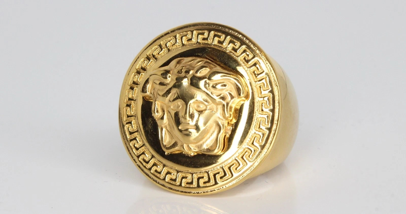 MASSIVE XL Medusa Men’s Statement RING 26g ULTRA HEAVY WOW Gold