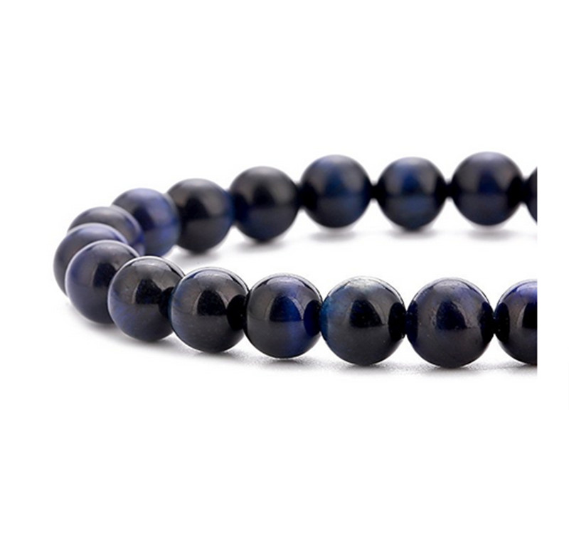 New Men Women 8mm Lava Rock Chakra Beads Elastic Natural Stone Agate Bracelets