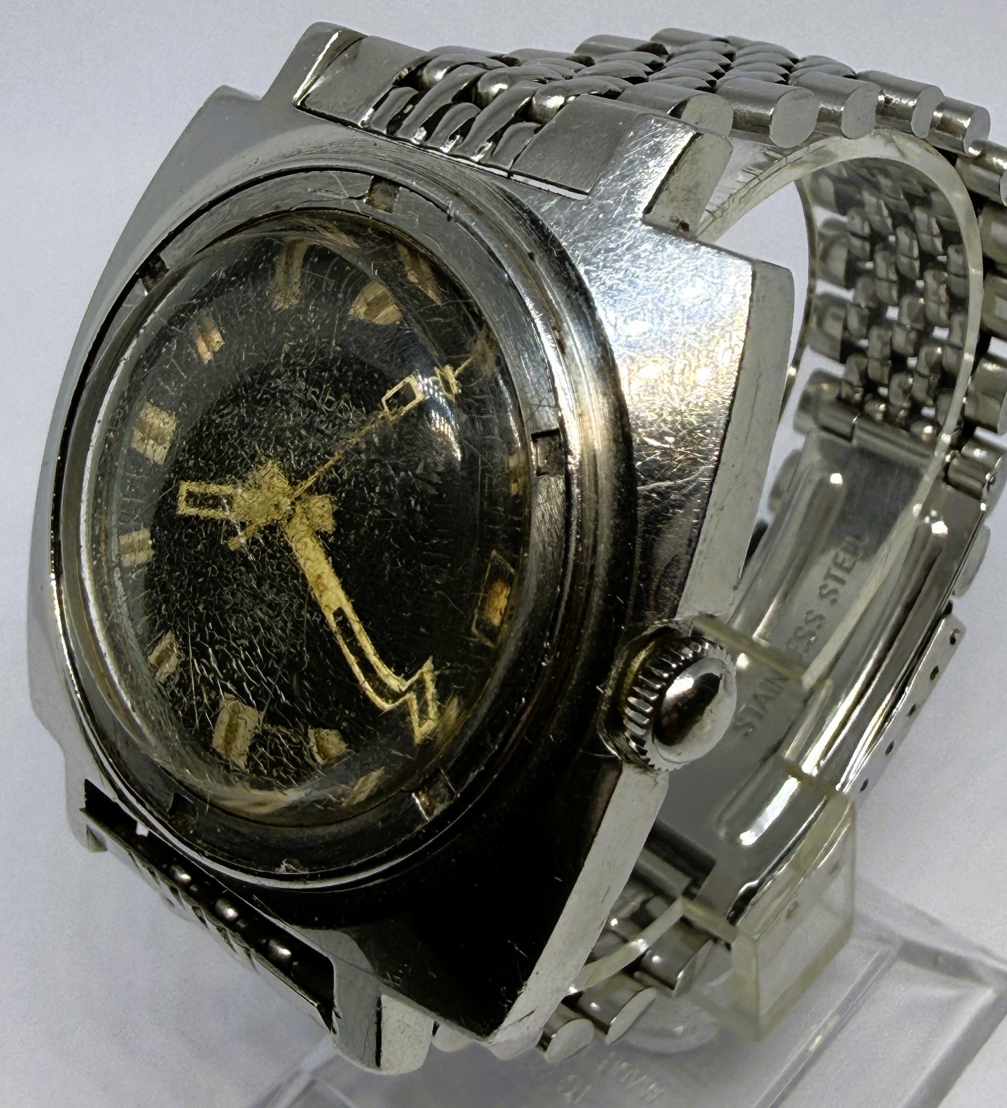 1960s Jenny Caribbean 1000m 706 Vintage Diver MONOBLOC Triple Safe BEZEL MISSING