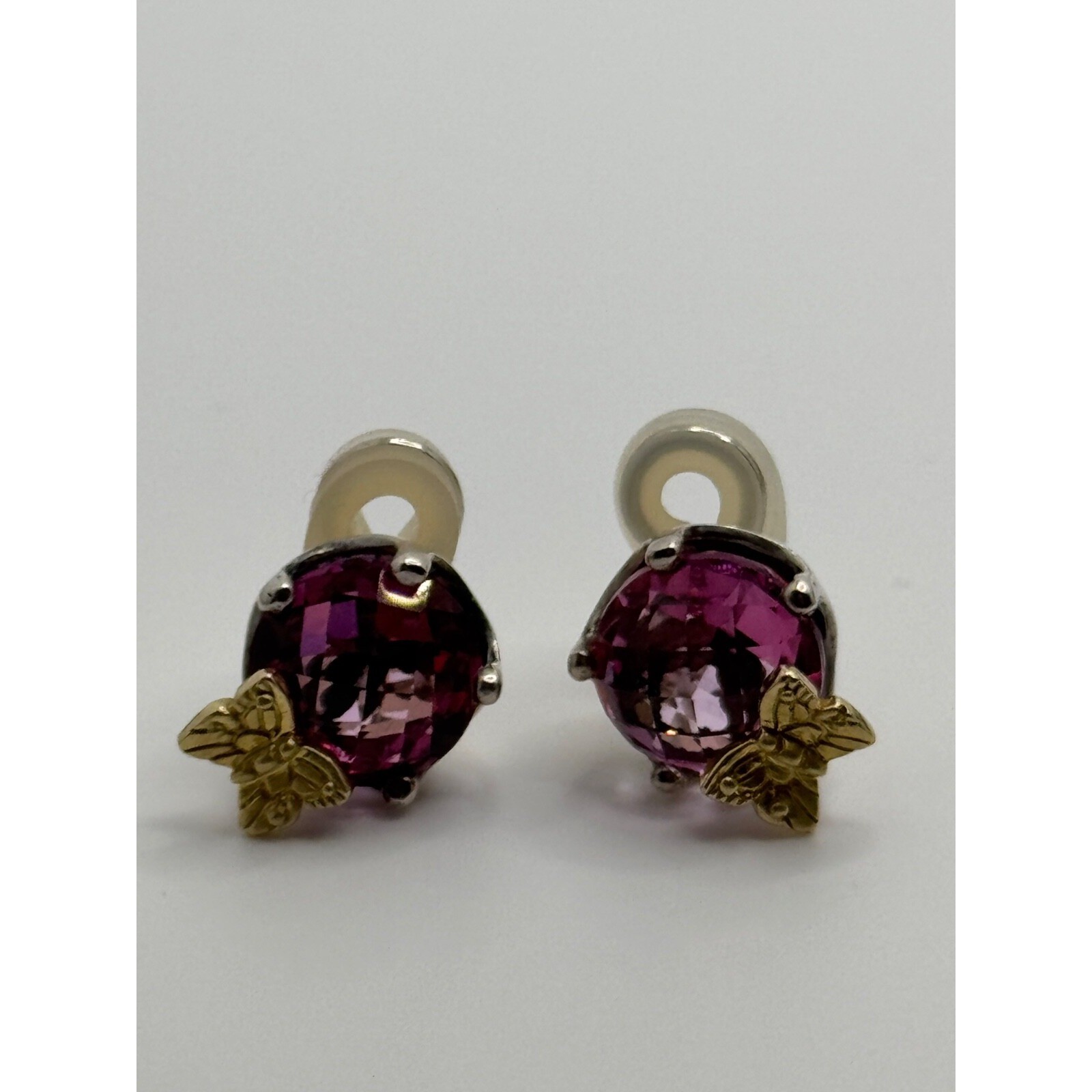 Saint by Sarah Jane Dancing Butterfly Sterling Silver & 18k Accent Clip Earrings