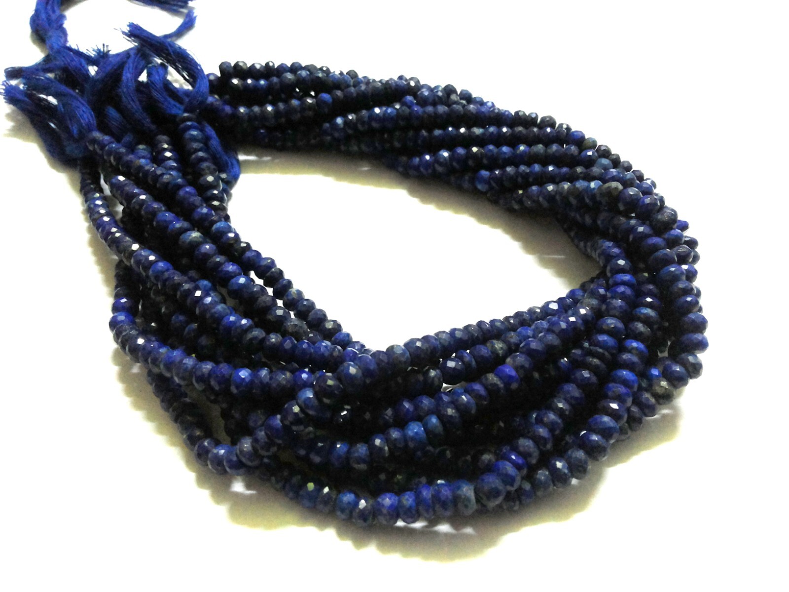 1 Strand Natural Lapis Lazuli Rondelle Faceted 5-6mm/6-7mm/7-7.5mm Beads 10″inch