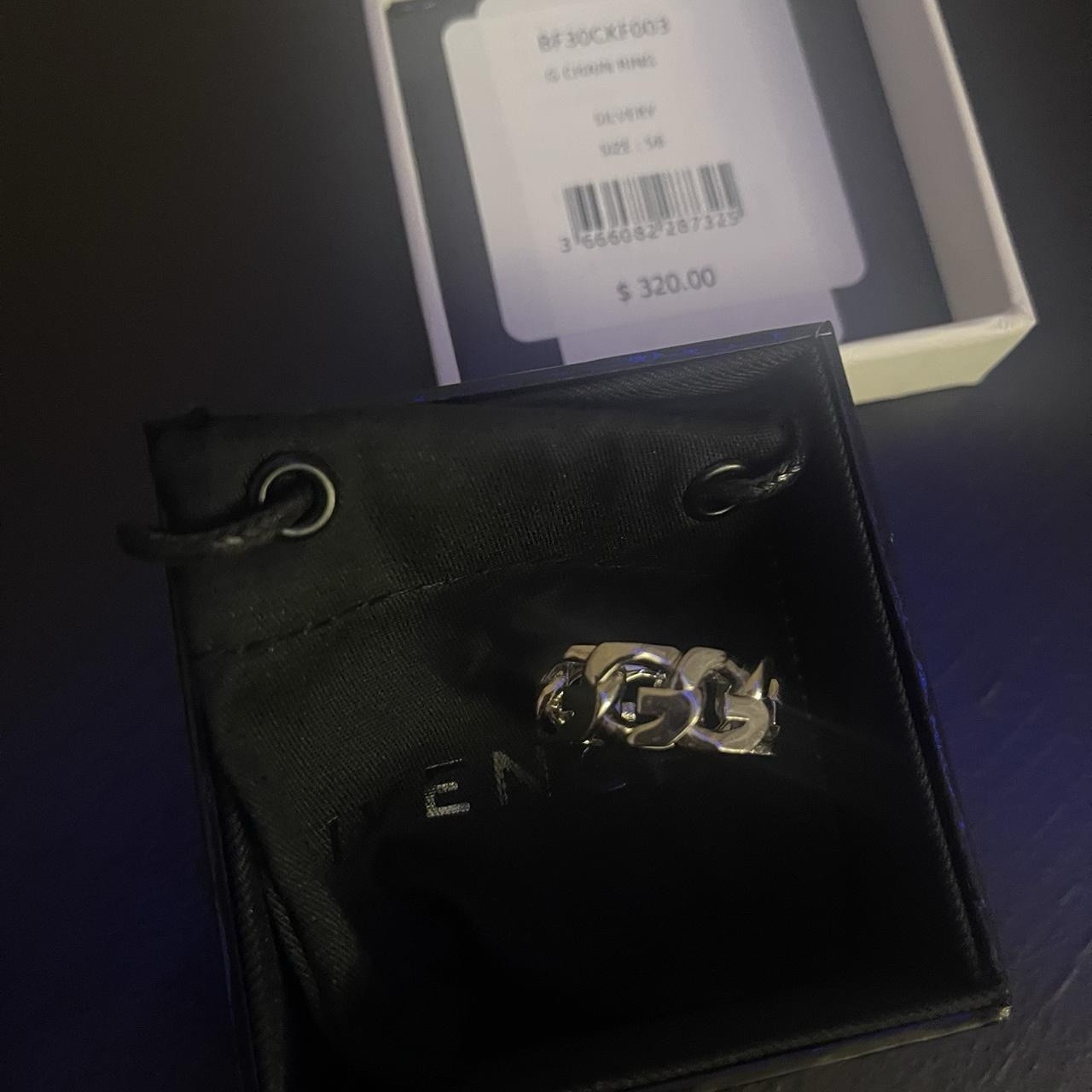 GIVENCHY Silver Band Ring Size 54 Signed No Stone Metal MPN BF30CKF003