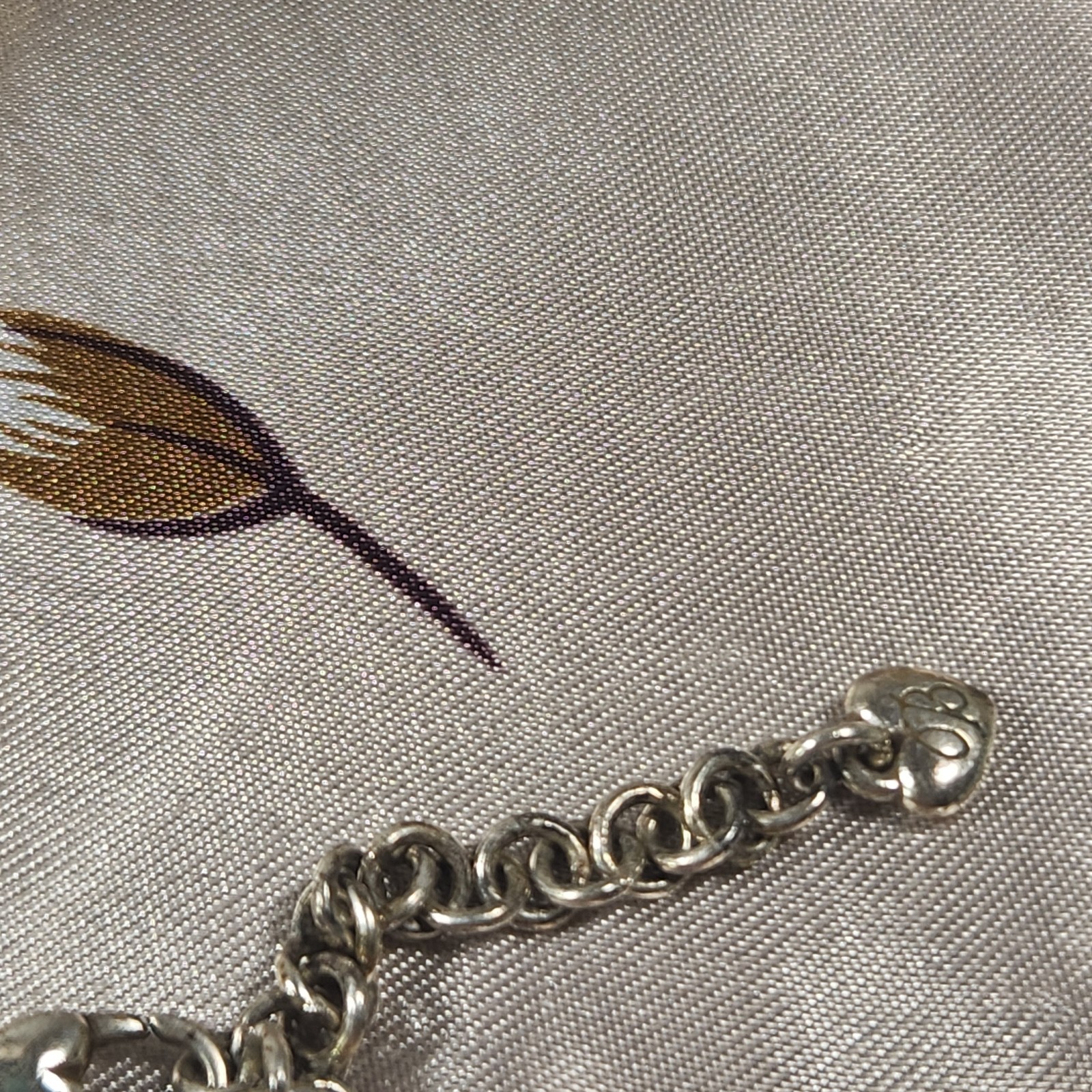 Brighton Fortino Silver Topaz & Clear Crystal Reversible Pendant Necklace.