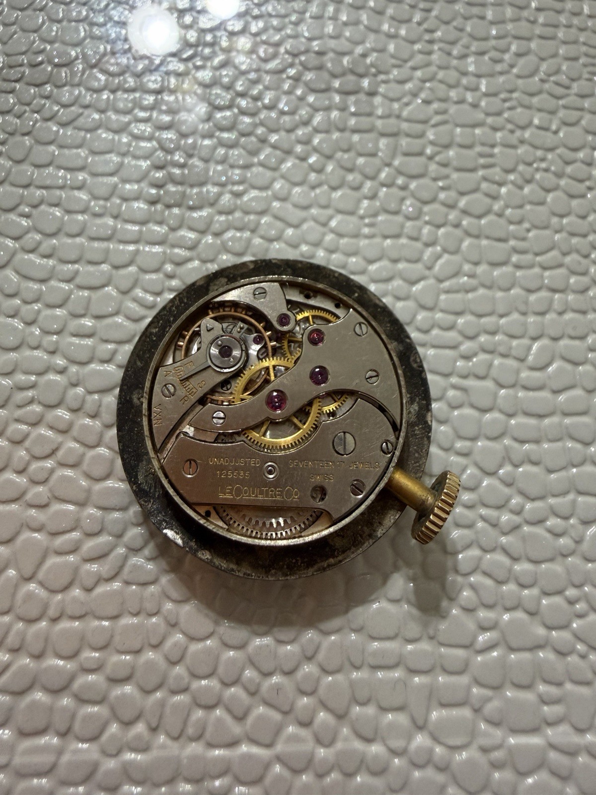 LeCoultre Watch Movement For Parts UNTESTED