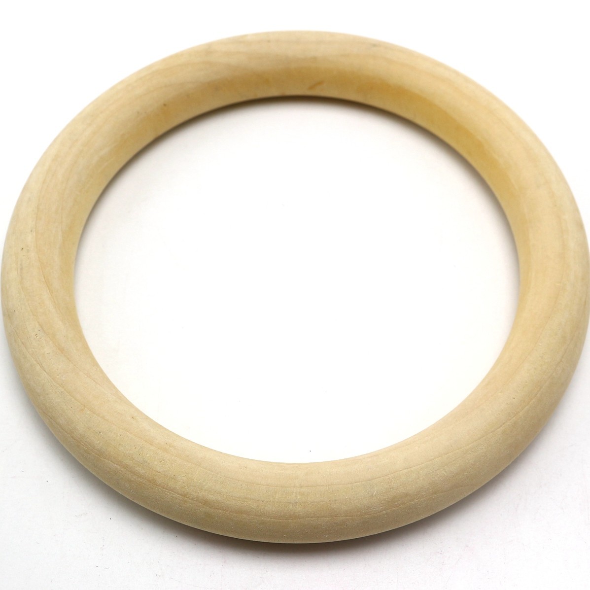 Large Unfinished Natural Untreated Plain Wooden 150mm(5.9″) Wood Round Ring DIY