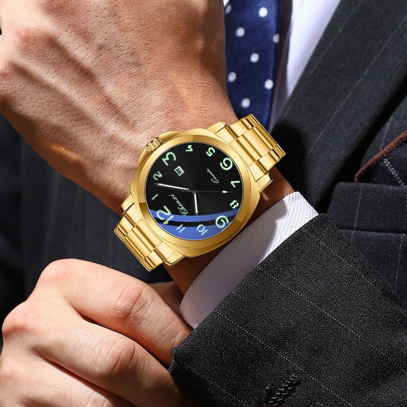 CHENXI Men’s Stainless Steel Luminous Casual Business Calendar Quartz Watch Gift