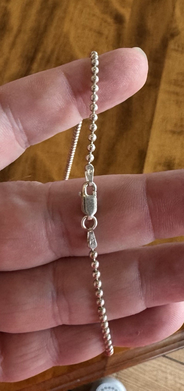 6 Sterling Silver 925 Birthstone Babies Children Charms 7 Spacers 30” Necklace