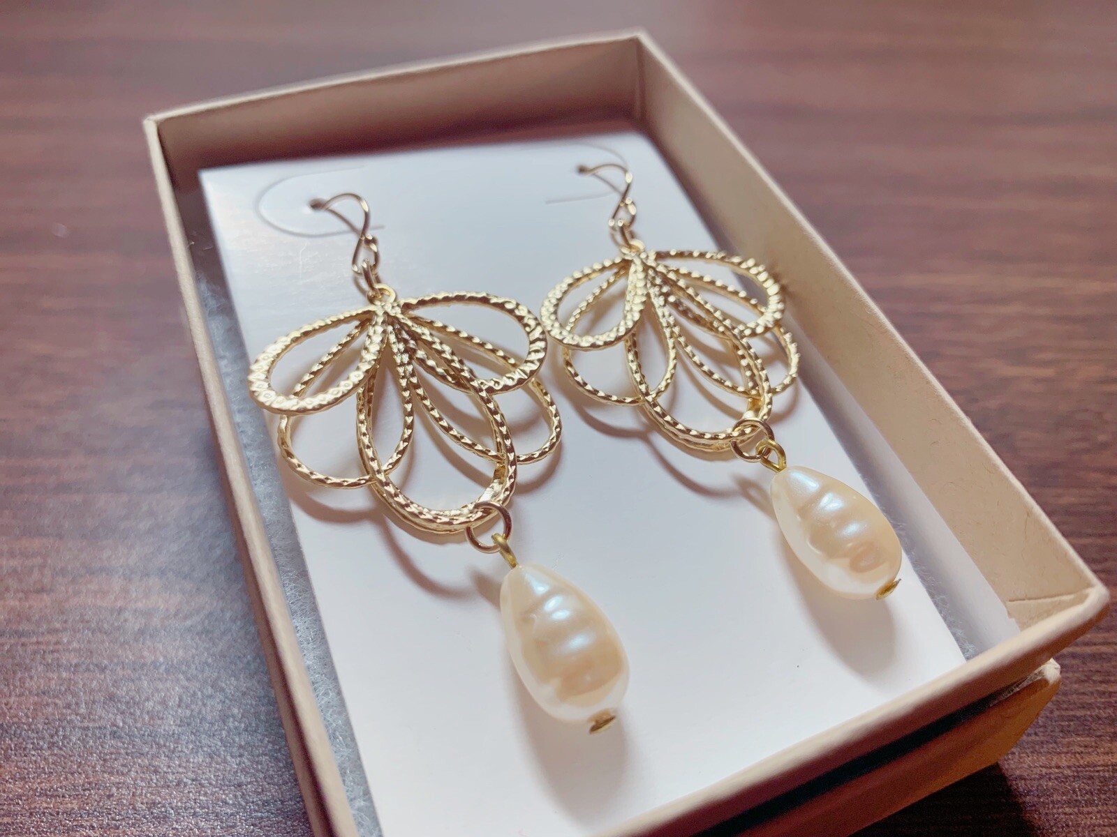 Handmade Multi Choose Korean Style Earrings With Glass Or Pearl (14KT Gold Hook)