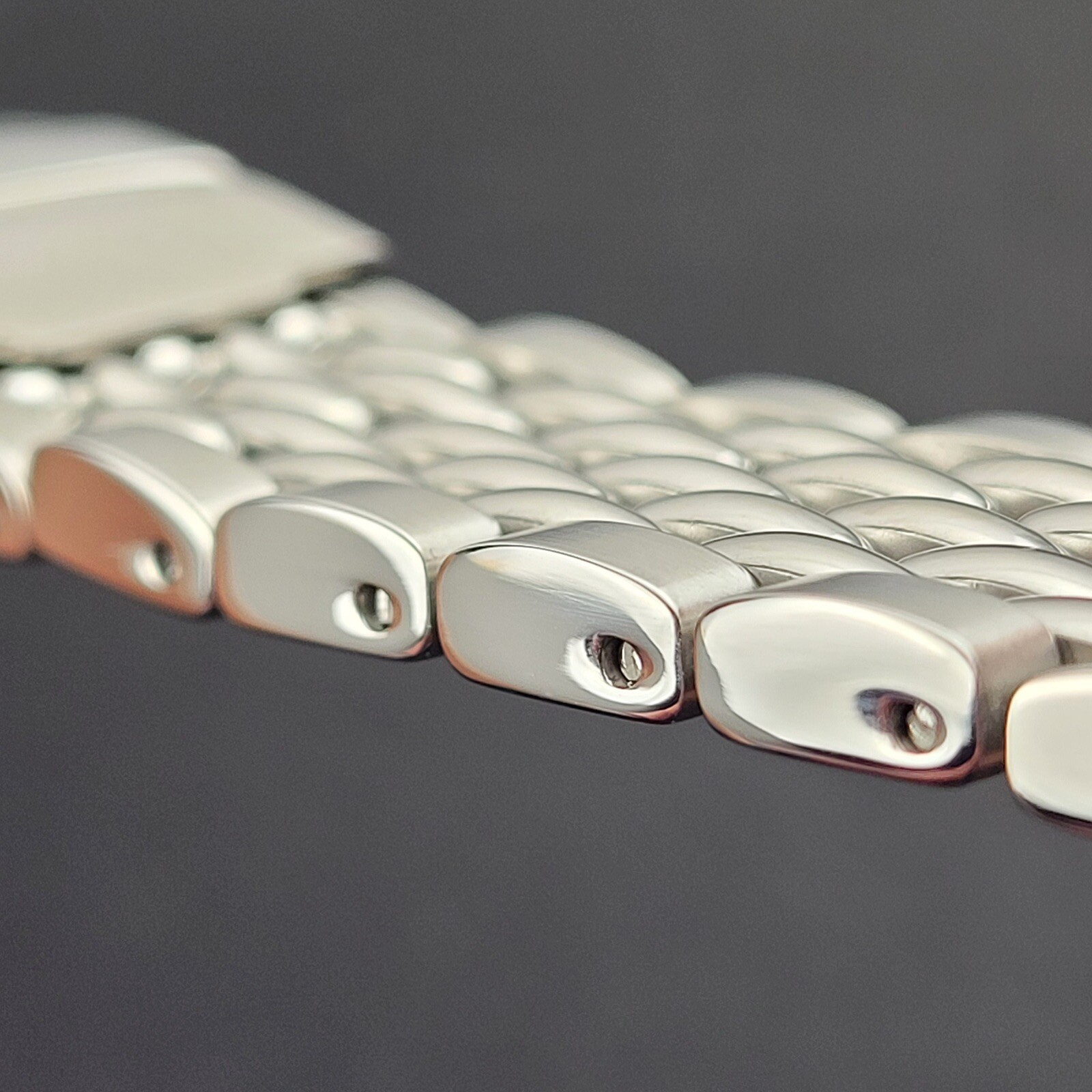 Iconic Beads of Rice Watch Bracelet | Machined Steel Band in 18mm 20mm 22mm