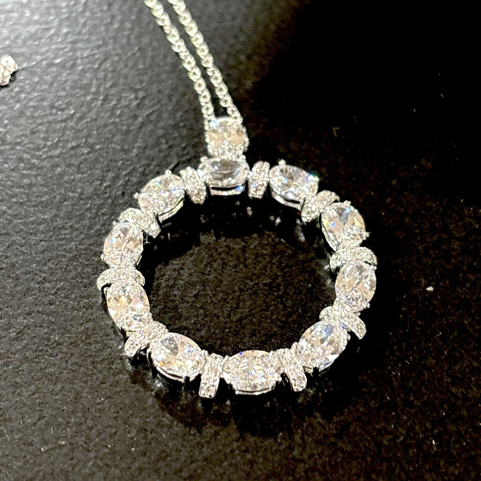 Bella Luce 12.75 CTW Rhodium Sterling Silver Cubic Zirconia Pendant Necklace 18”