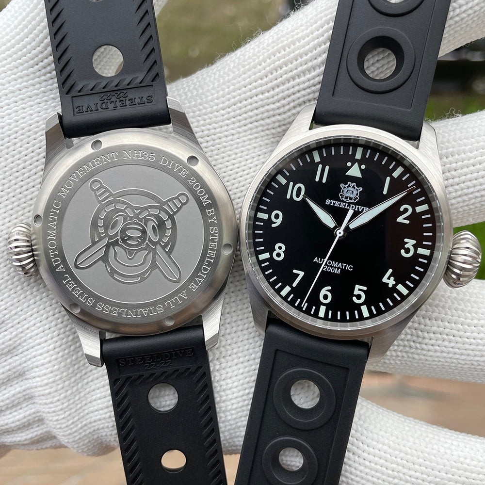 STEELDIVE SD1930 Mens 43mm 200M Automatic Dive Watch NH35 Steel Japan