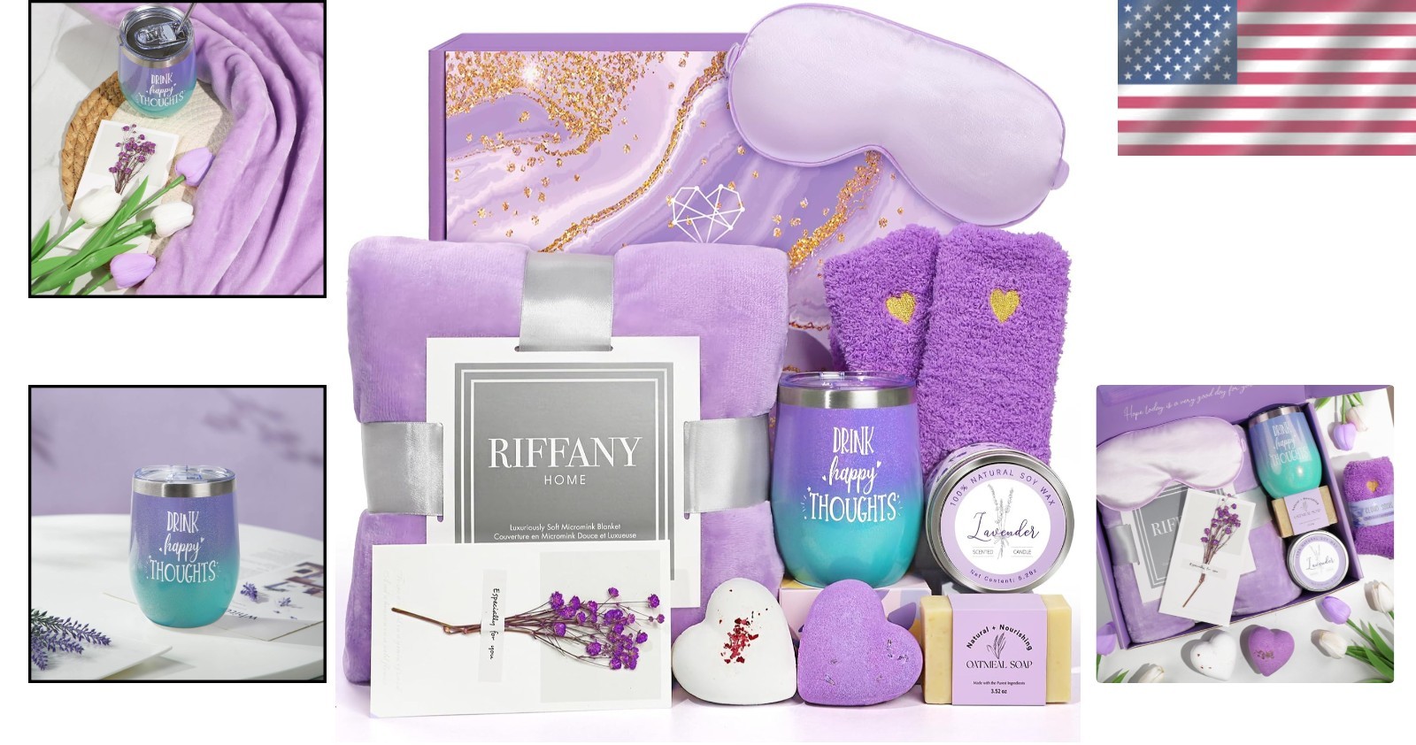 Luxury Flannel Blanket and Lavender Spa Basket: Enchanting Gift Experience