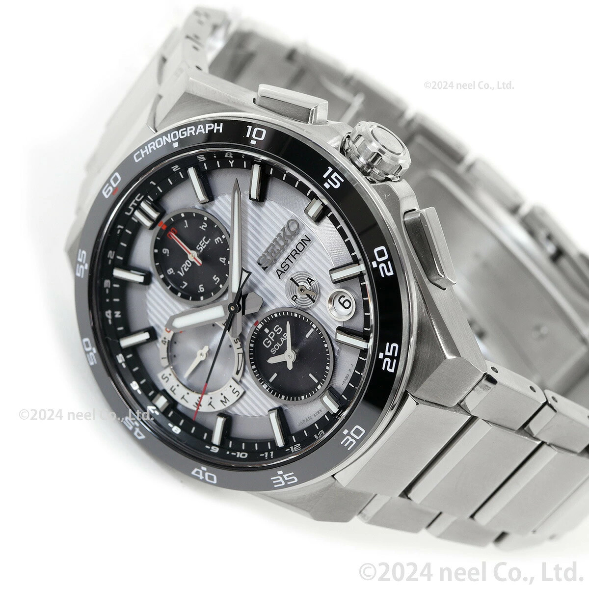Points Back Selectable Seiko Astron SBXC3 GPS Solar Watch GPS Satellit