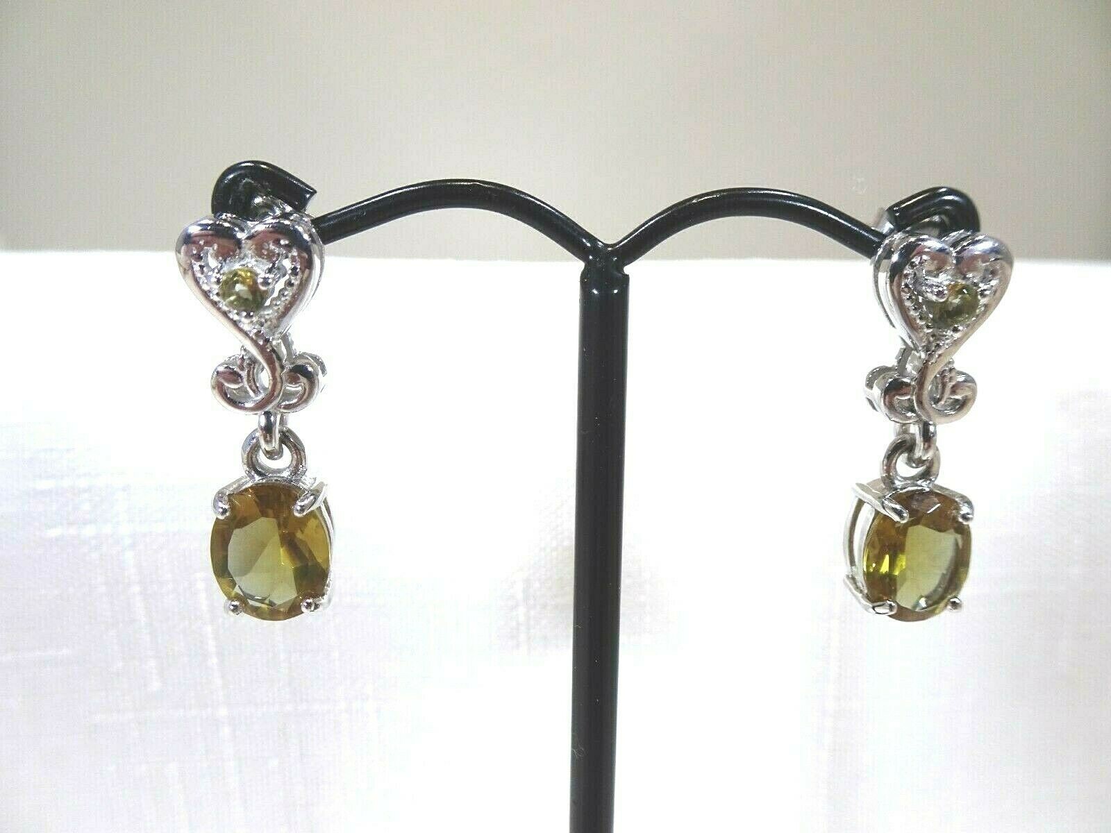 3.56 ct Colour Change Diaspore Sterling Silver Victorian Style Post Earrings