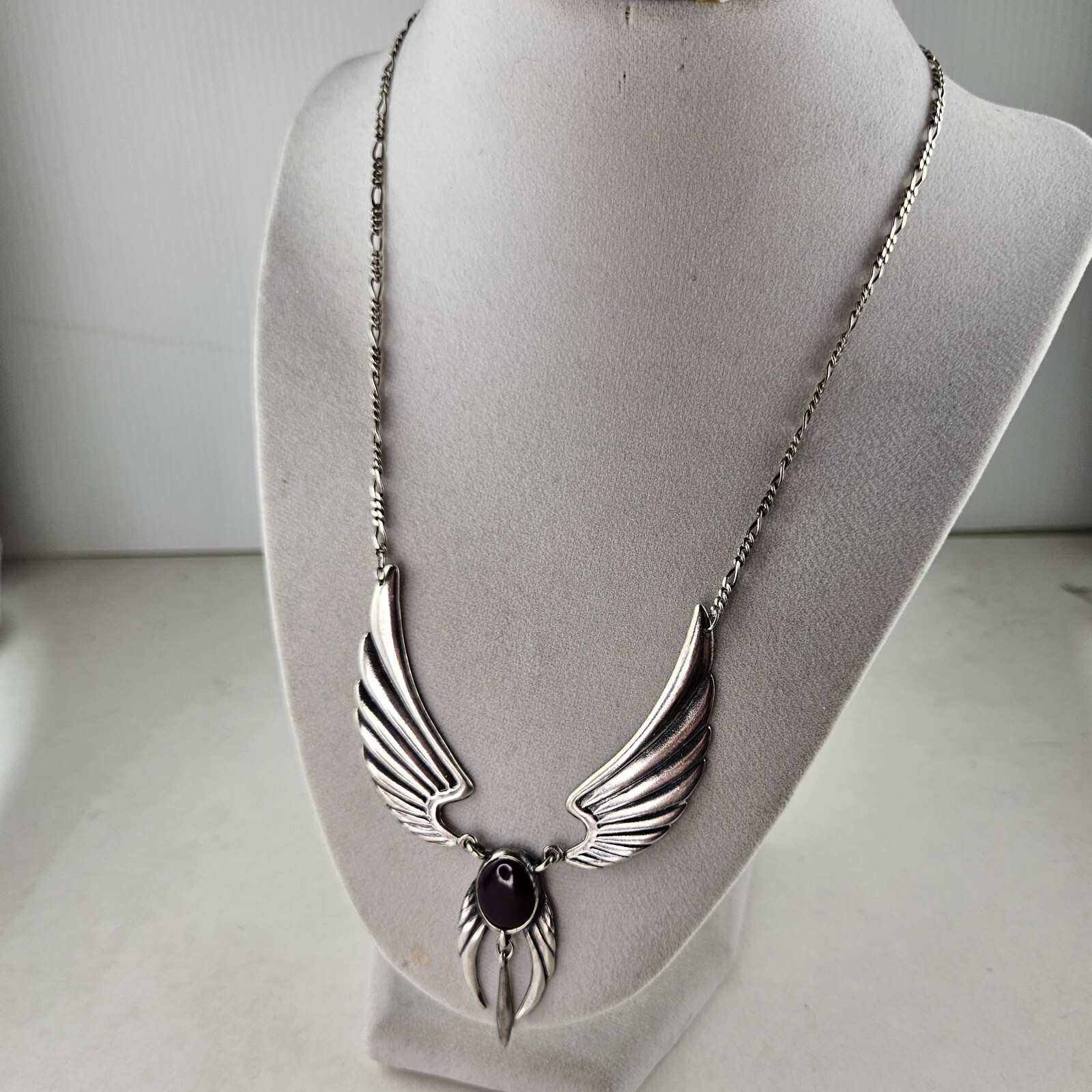 Sterling Silver Necklace Feather Pendant 20 inches 25.0g [8245]