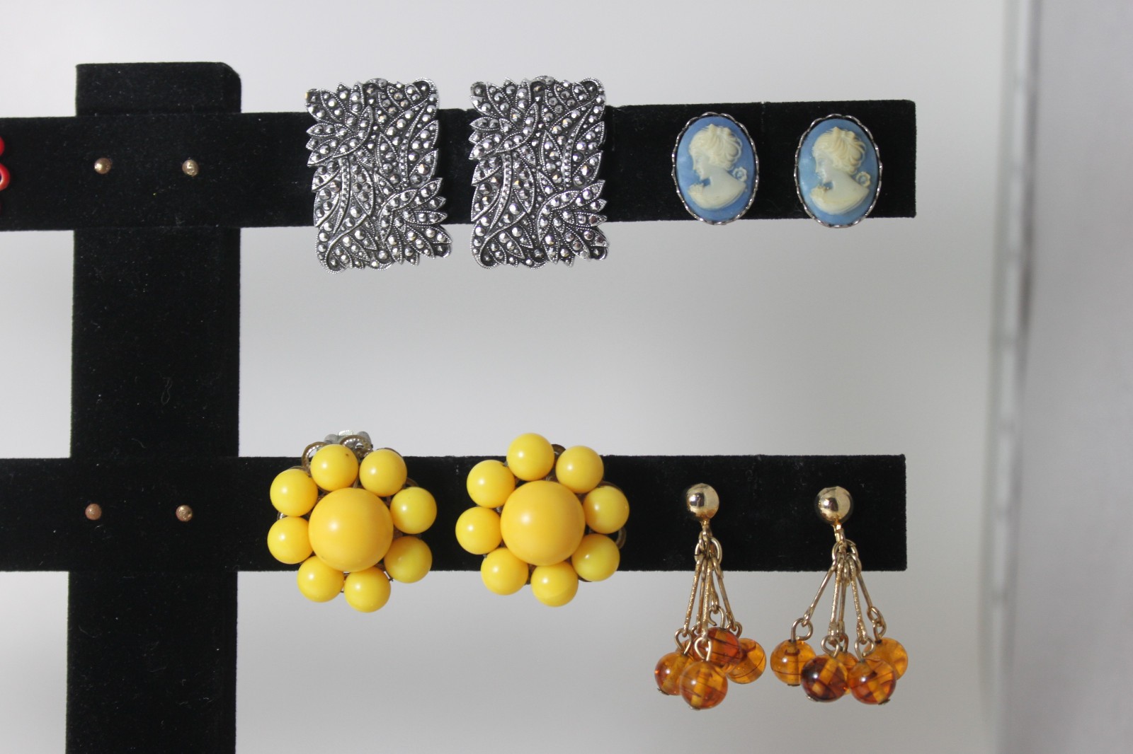 Vintage Lot Clip Back Earrings Variety NICE!