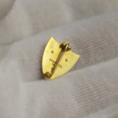 Vintage 14k Enamel Harvard Pin by Bent & Bush 2.82 Grams