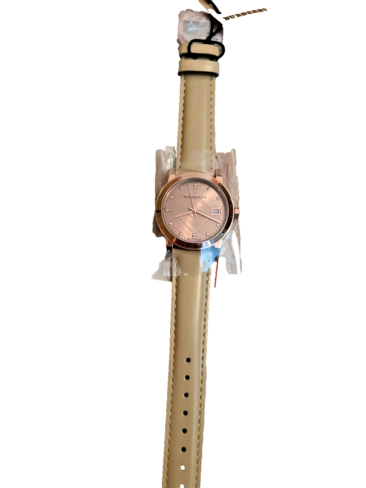 Burberry BU9131 Ladies Watch – Rose Gold – Beige Leather – Brand New – Boxed