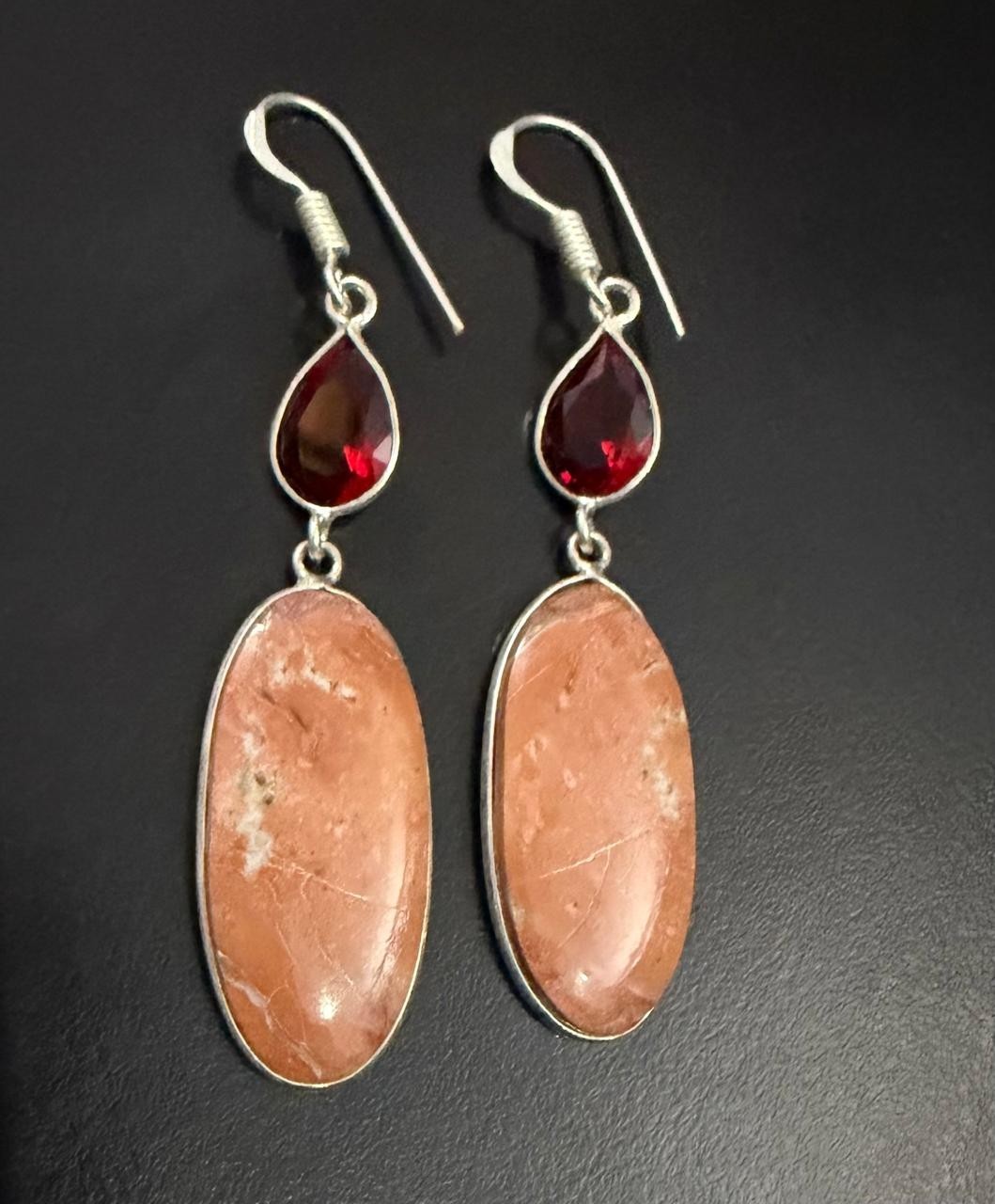 Maligano Jasper Gemstone 925 Sterling Silver Handmade Earring Jewelry Gift For
