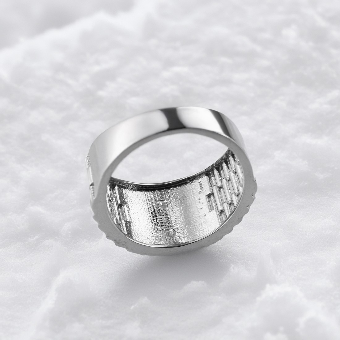 Men’s Sterling Silver Masonic Square Watchband Ring