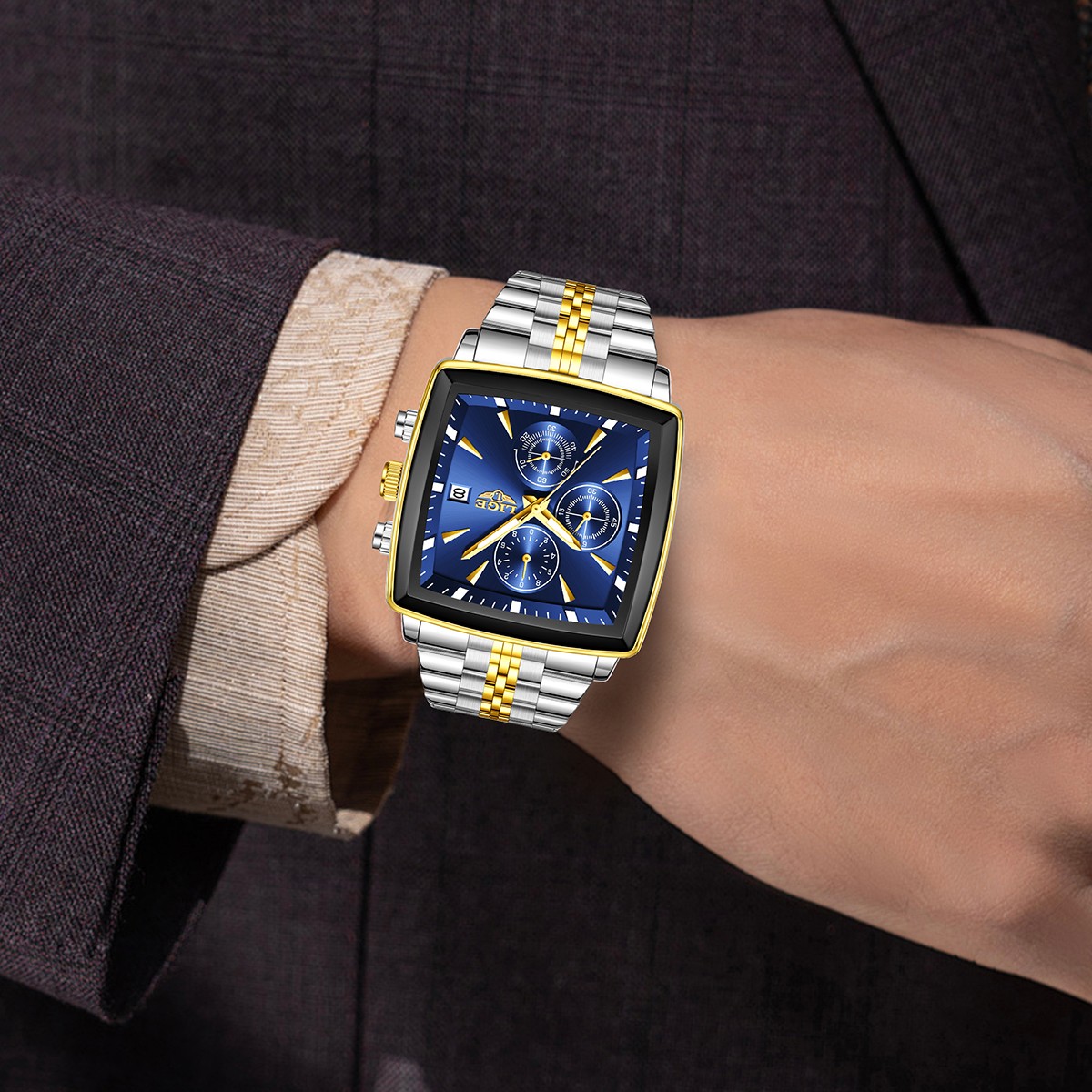 Men Business Watch Stainless Steel Quartz Date Luminous Chronograph Man Watch